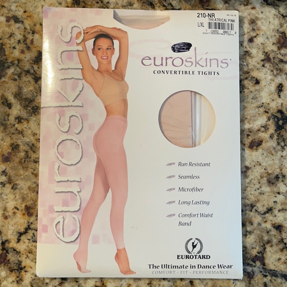 New Euroskins adult pink convertible tights